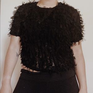ZARA Fringed Blouse